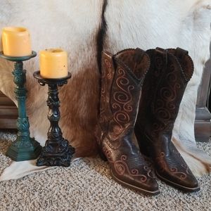 Ariat Women's Brown Leather Cowgirl Boots